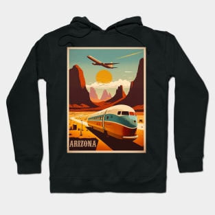 Arizona Vintage Travel Art Poster Hoodie